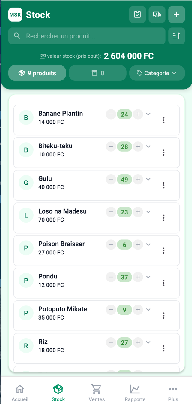 MSKgestion inventory management